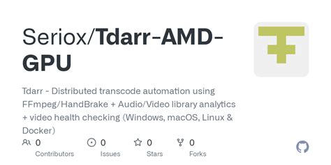 I&39;ve setup the docker container the same as my Emby container but it&39;s still not using my GPU when transcoding (I&39;m checking on the host with watch nvidia-smi. . Tdarr amd gpu